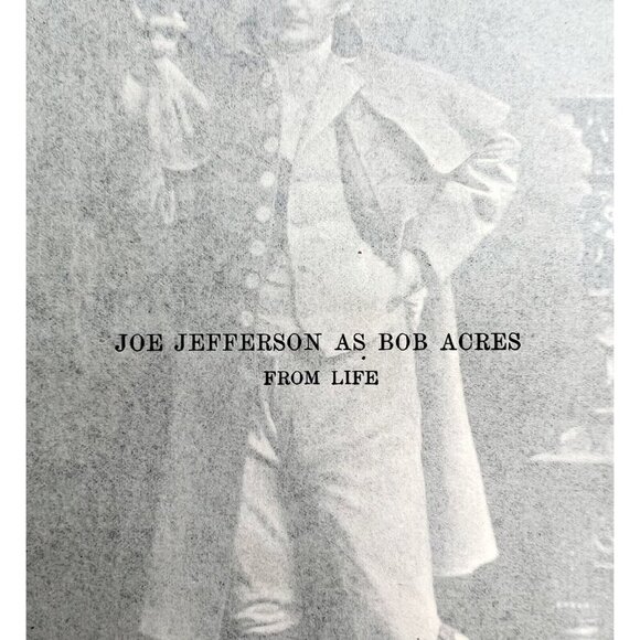 Joe Jefferson As Bob Acres Gravure From Real Photo Victorian 1894 Top Hat DWS11 - Picture 3 of 3